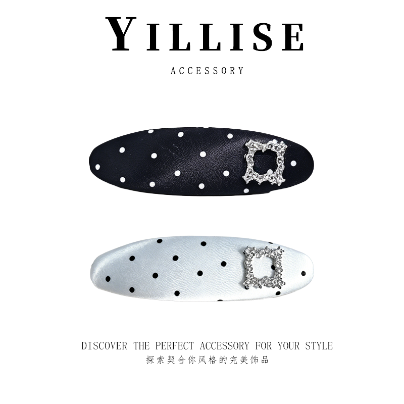 Yillise赫本王妃[小情书]高级感韩系百搭风碎发7cm边夹YL1620