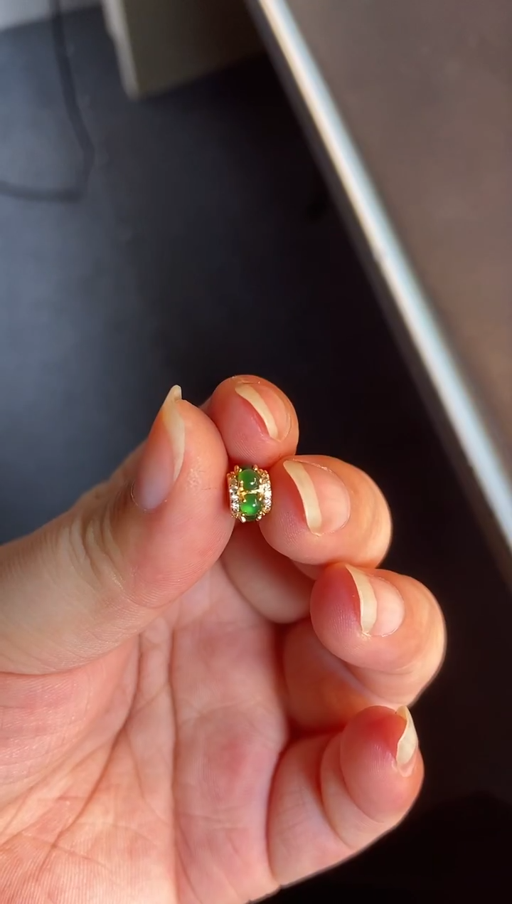 吊坠(不含链)银S925镶嵌翡翠1