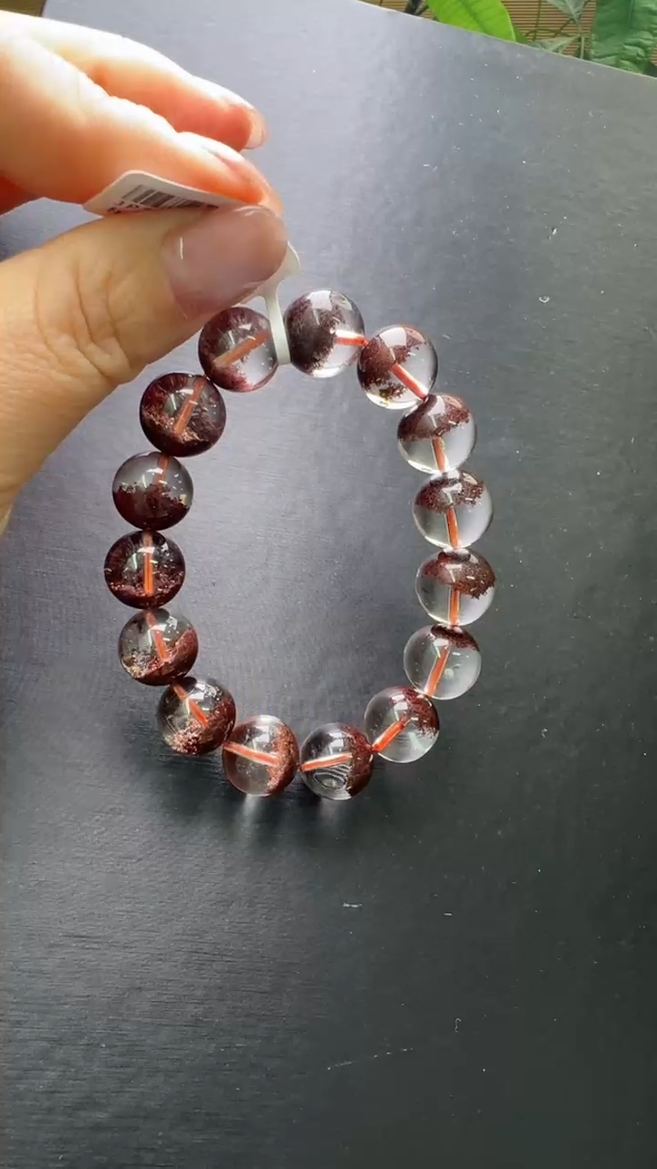 【闪购商品】水晶手串未镶嵌红幽灵手串13m+ JP38325