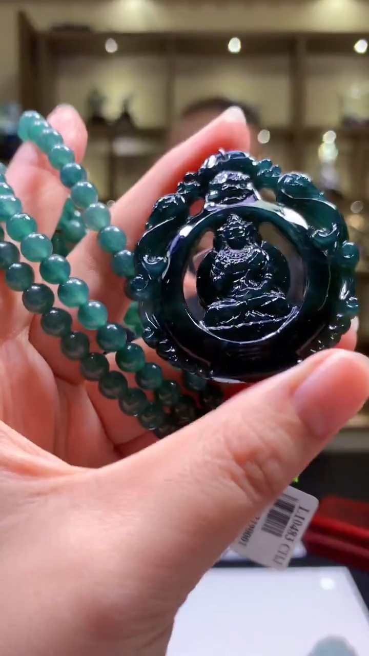 【闪购商品】定制翡翠未镶嵌8054yx-毛货挂件46 赠珠链