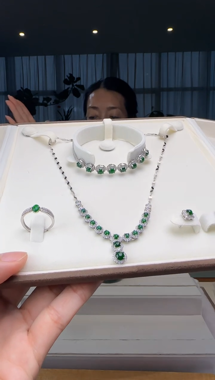 【闪购商品】翡翠吊坠(不含链)银S925镶嵌多样性发一XM@@WS1WX27853