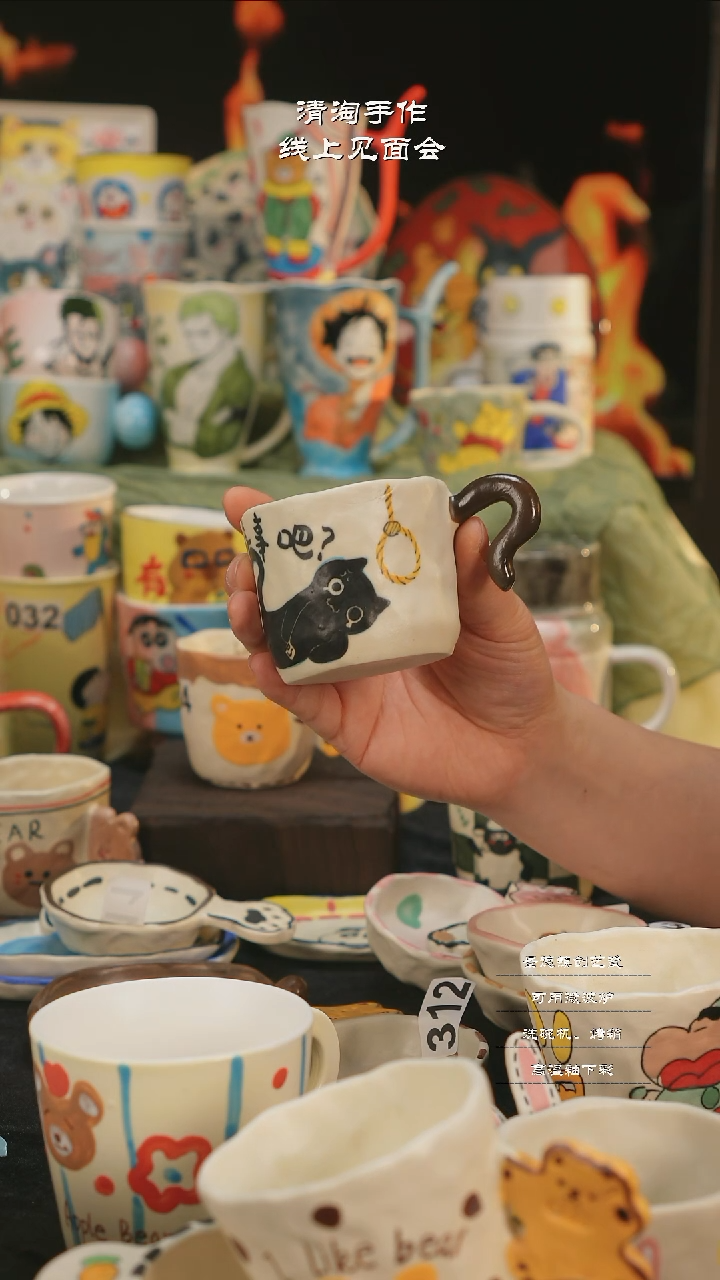 【闪购商品】摆件亲工手绘陶瓷-