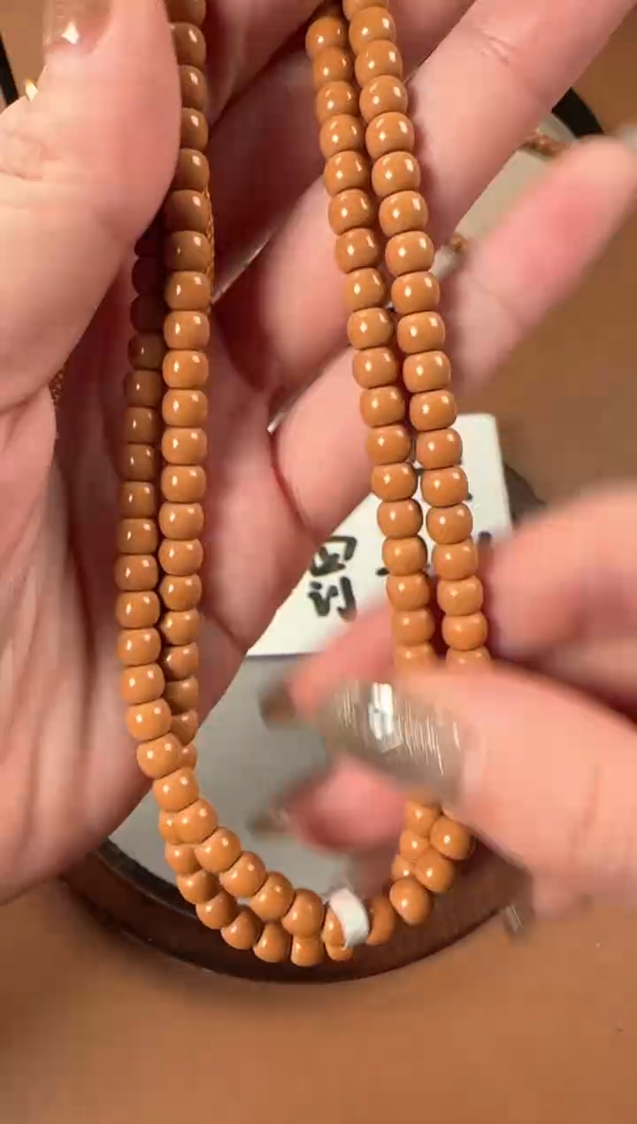 手串橄榄核5.5mm核尖108，老挝料，老型珠，高油高密