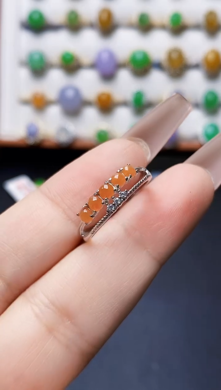 银S925镶嵌戒指翡翠1536