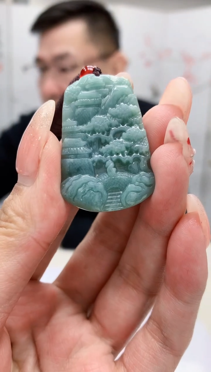 【闪购商品】翡翠颈饰未镶嵌5152MM-jj挂件1