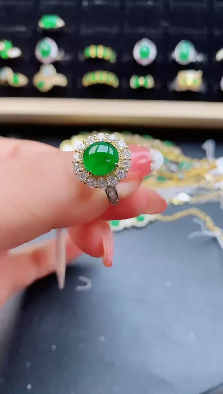 【闪购商品】翡翠戒指银S925镶嵌1212