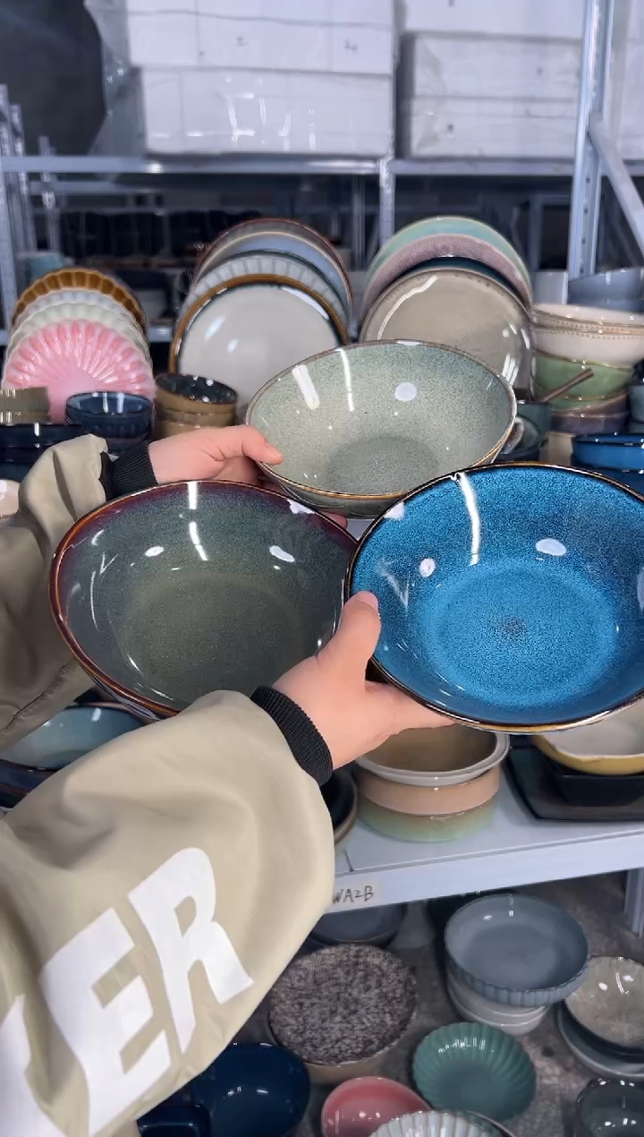 陶瓷外贸尾货瑕疵满20包邮X3 菜碗组合