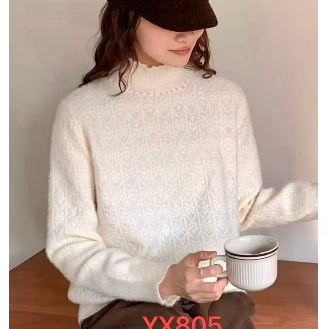 805款珍珠针织打底衫-TTW