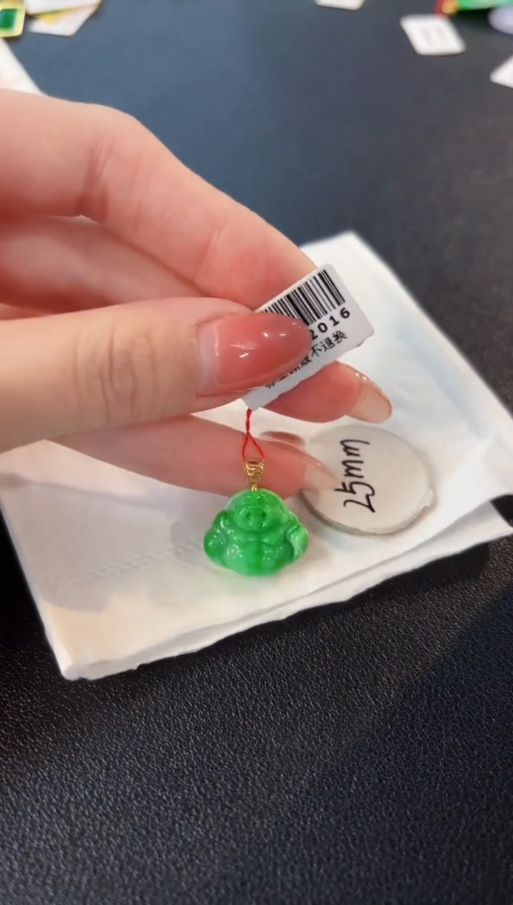 【闪购商品】翡翠颈饰18K金镶嵌 缅料A货/支持复检/一件