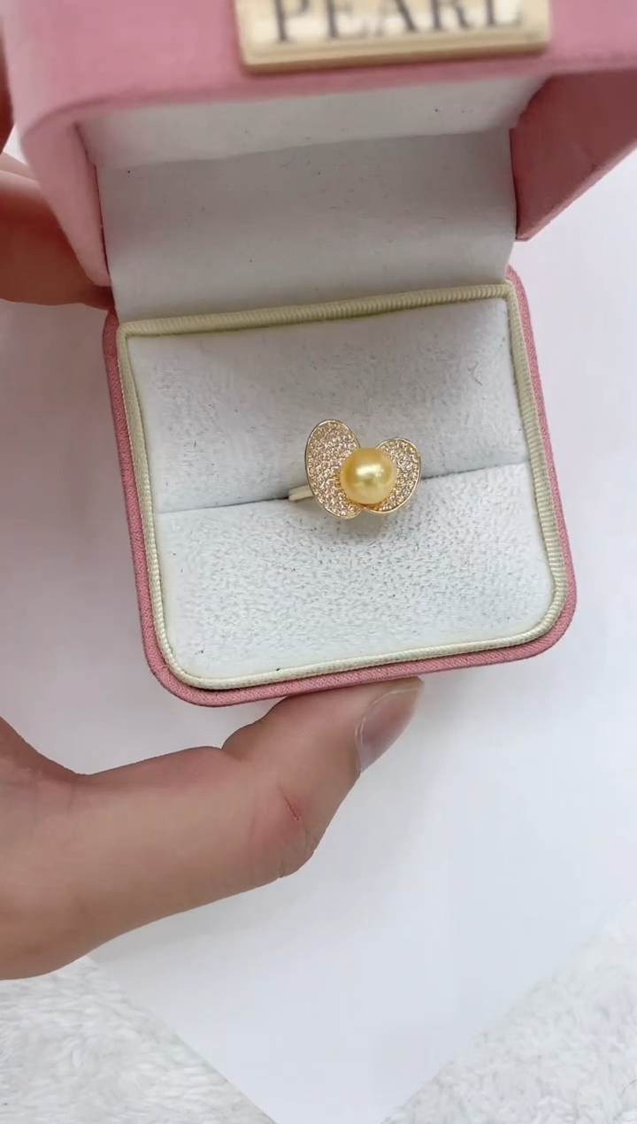 【闪购商品】海水珍珠戒指银S925镶嵌海水珍珠戒指