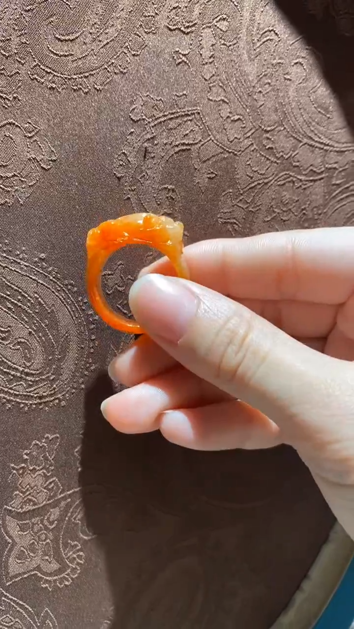 【闪购商品】翡翠戒圈未镶嵌红翡绿翠 07号