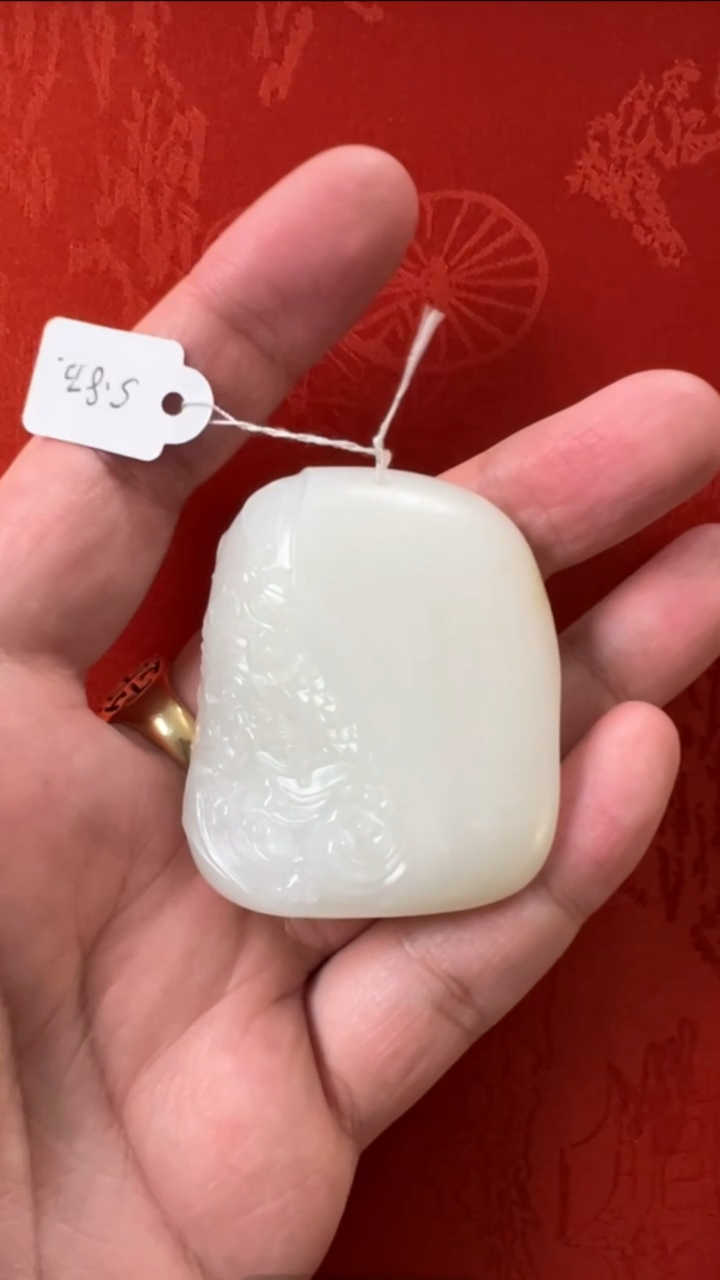 【闪购商品】和田玉把件未镶嵌新疆料鱼化龙手把件【苏然大师作品】