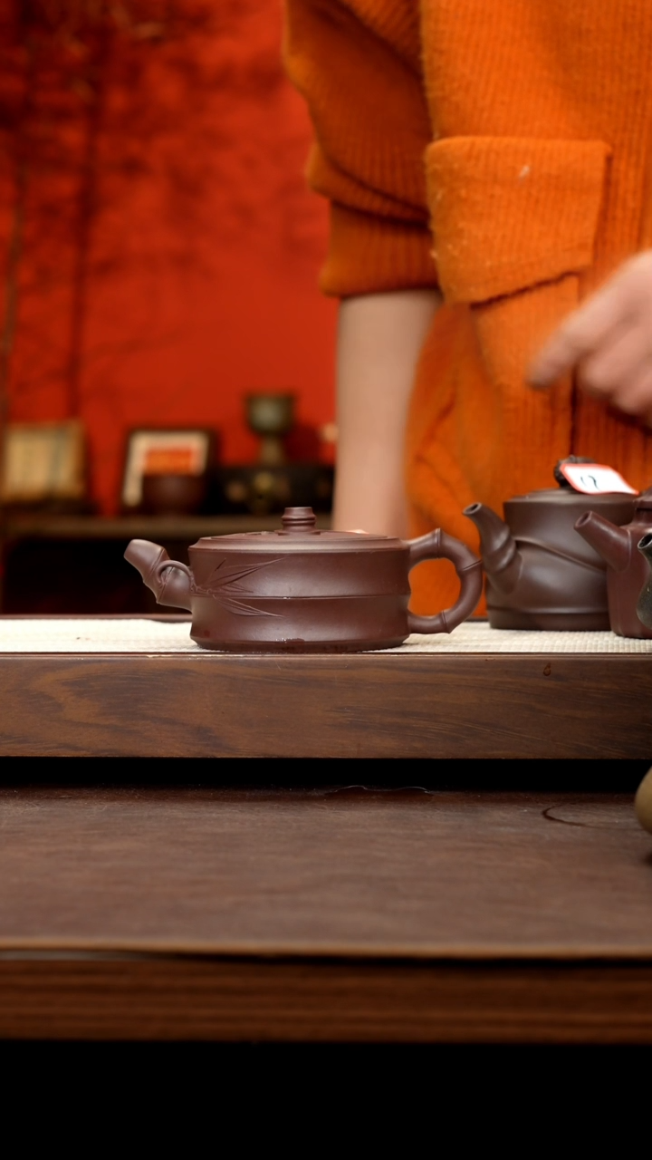 【闪购商品】紫砂茶壶紫泥竹节壶23号