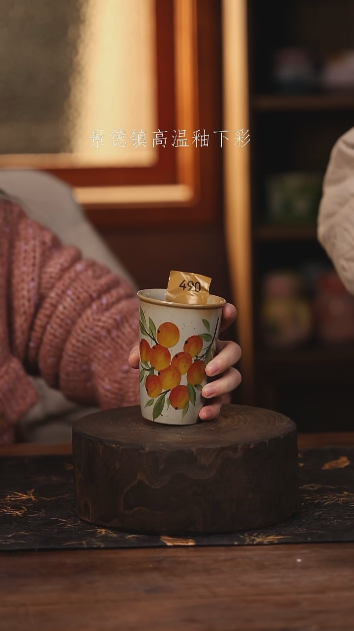 陶瓷景德镇高温釉下手绘陶瓷@L490@