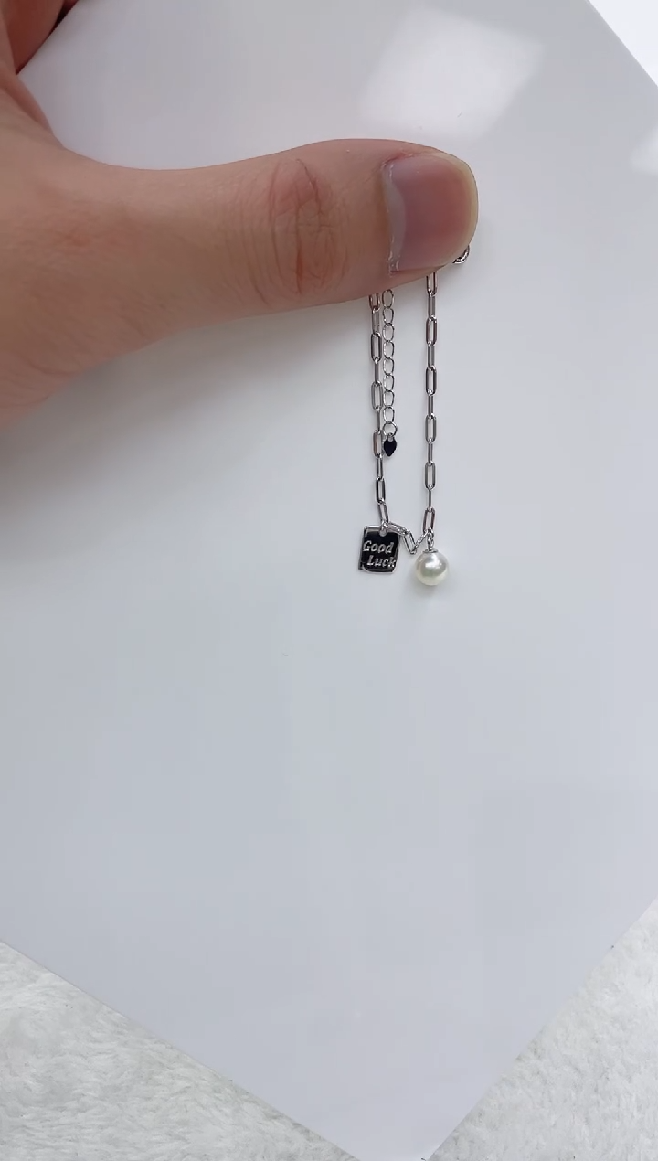 【闪购商品】海水珍珠手链银S925镶嵌海水珍珠手链