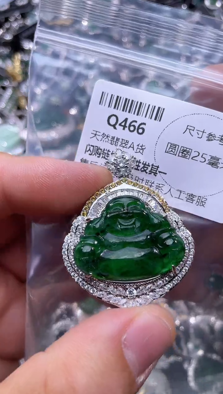 【闪购商品】翡翠颈饰未镶嵌Q466基地