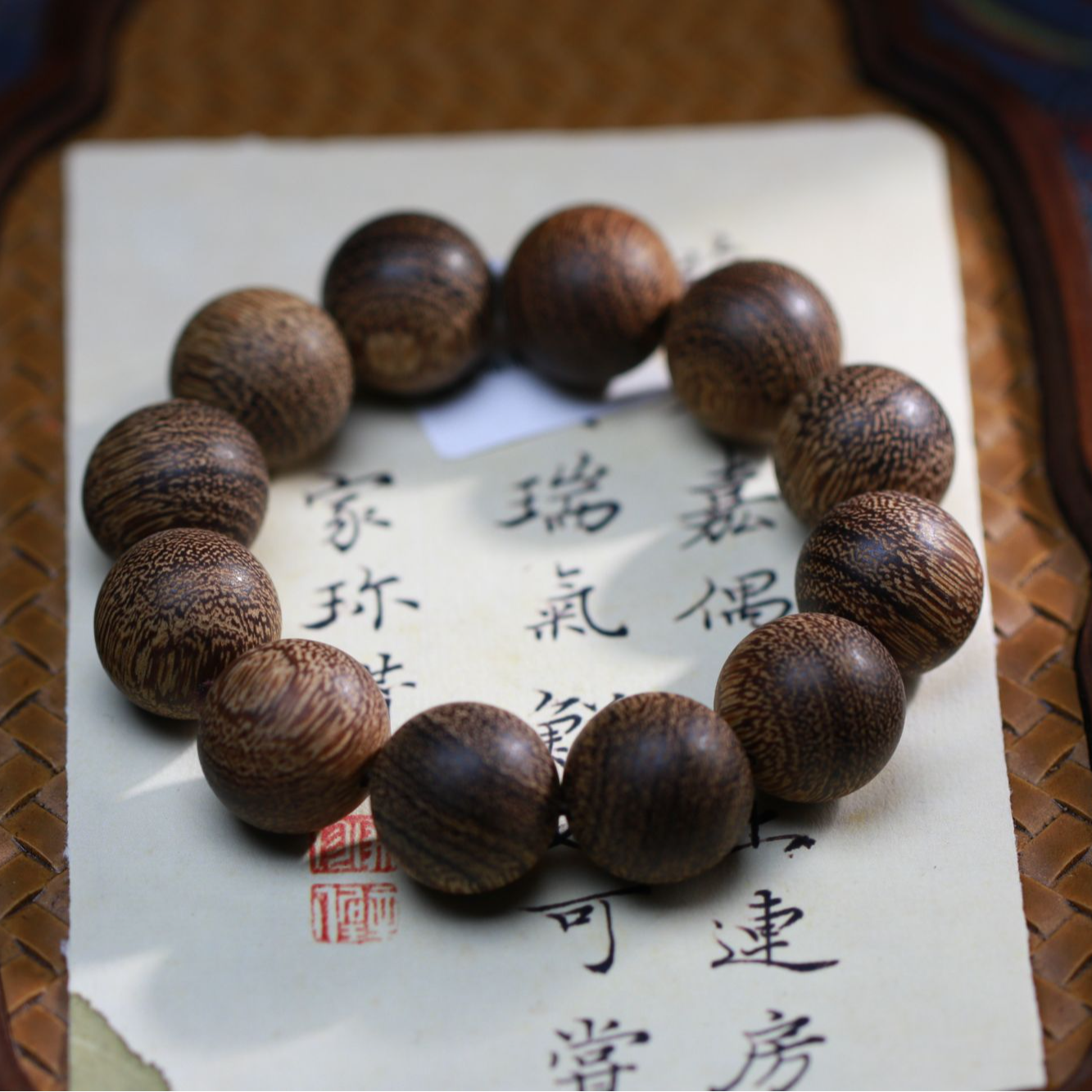 【曹总文玩】芽庄沉香木串（多样性发其一)SCX261