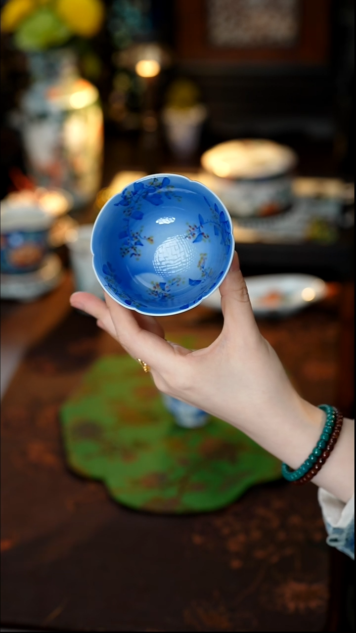 闪*雲梦茶器桂花月影杯