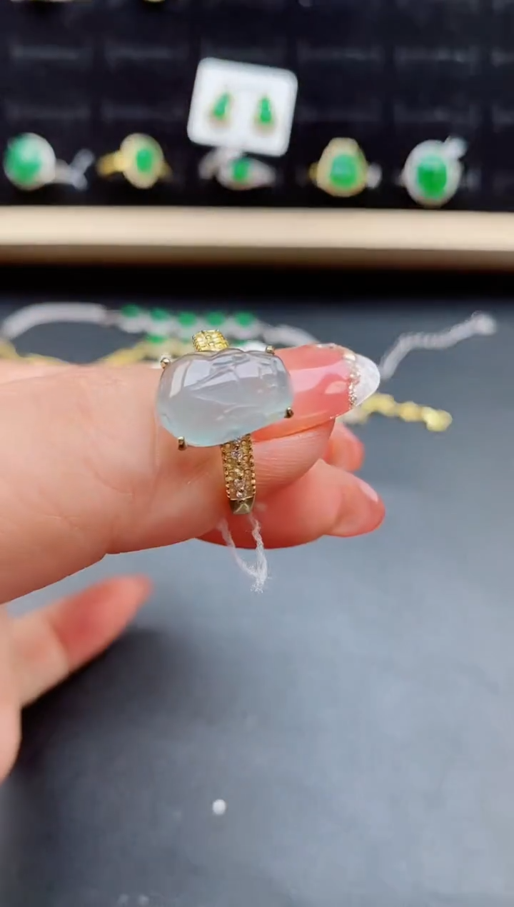 【闪购商品】翡翠戒指银S925镶嵌1212