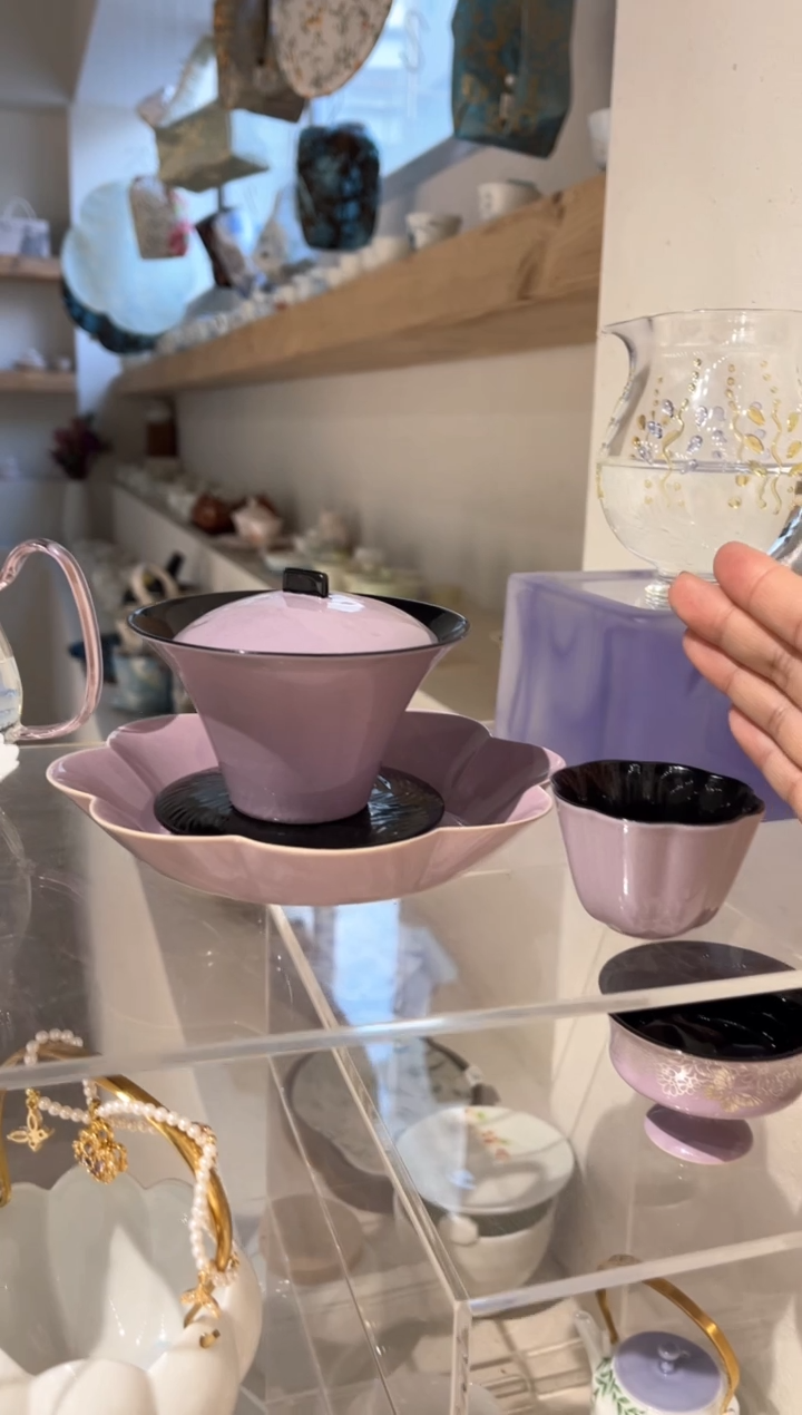 【闪购商品】紫气东来-水月盖碗+杯 +壶承