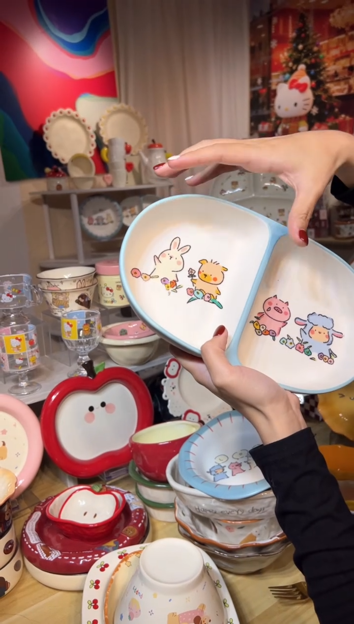 瓷可爱餐具发图片款