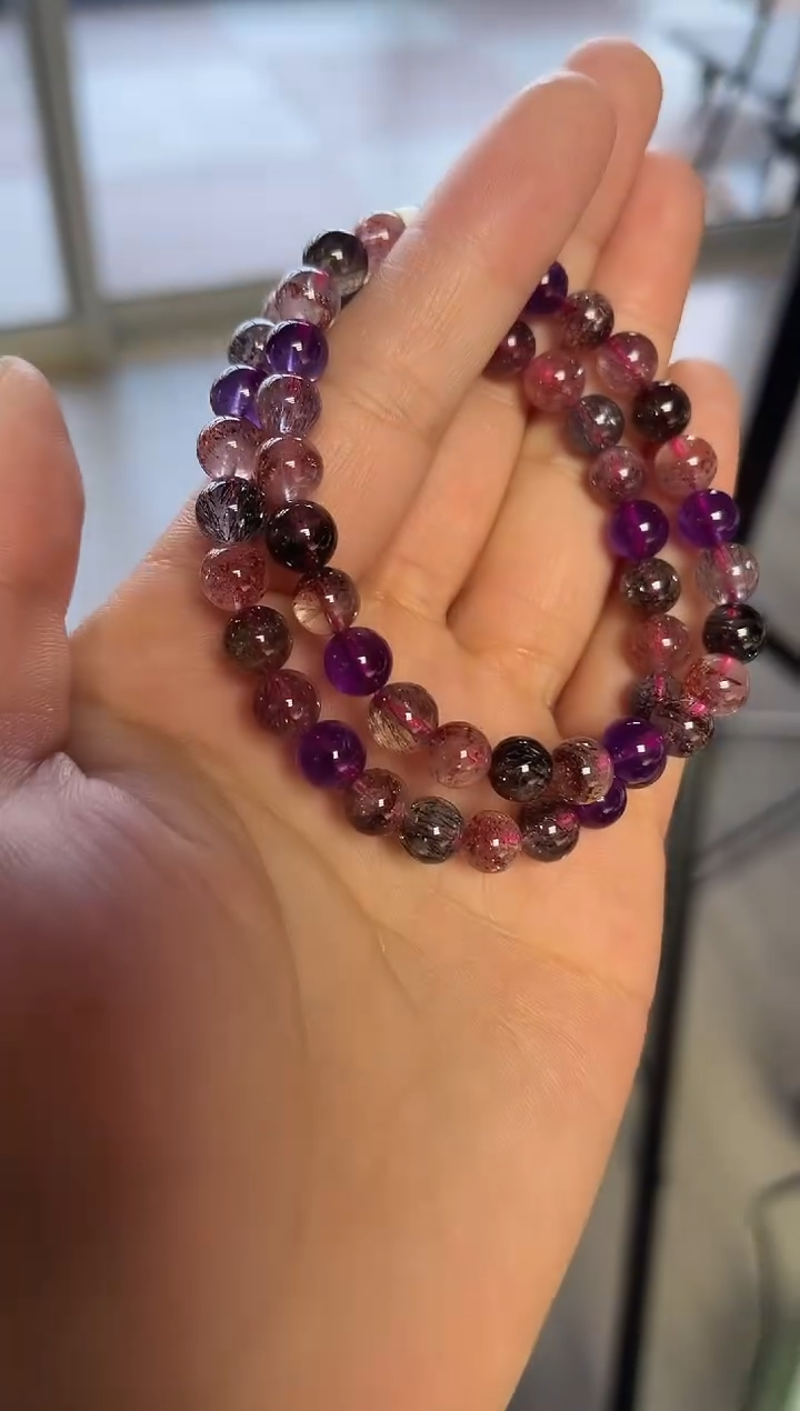 【闪购商品】水晶手链未镶嵌328多样性发其一黑加仑超七7+