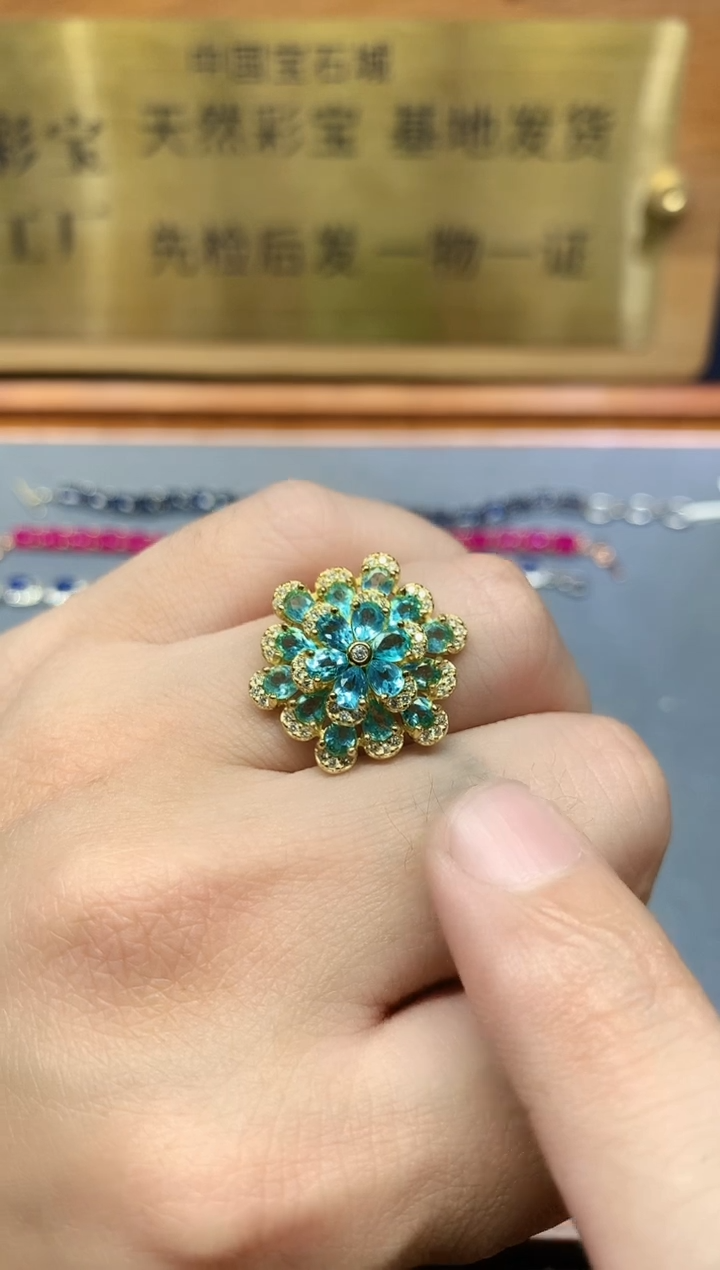 【闪购商品】磷灰石戒指银S925镶嵌........