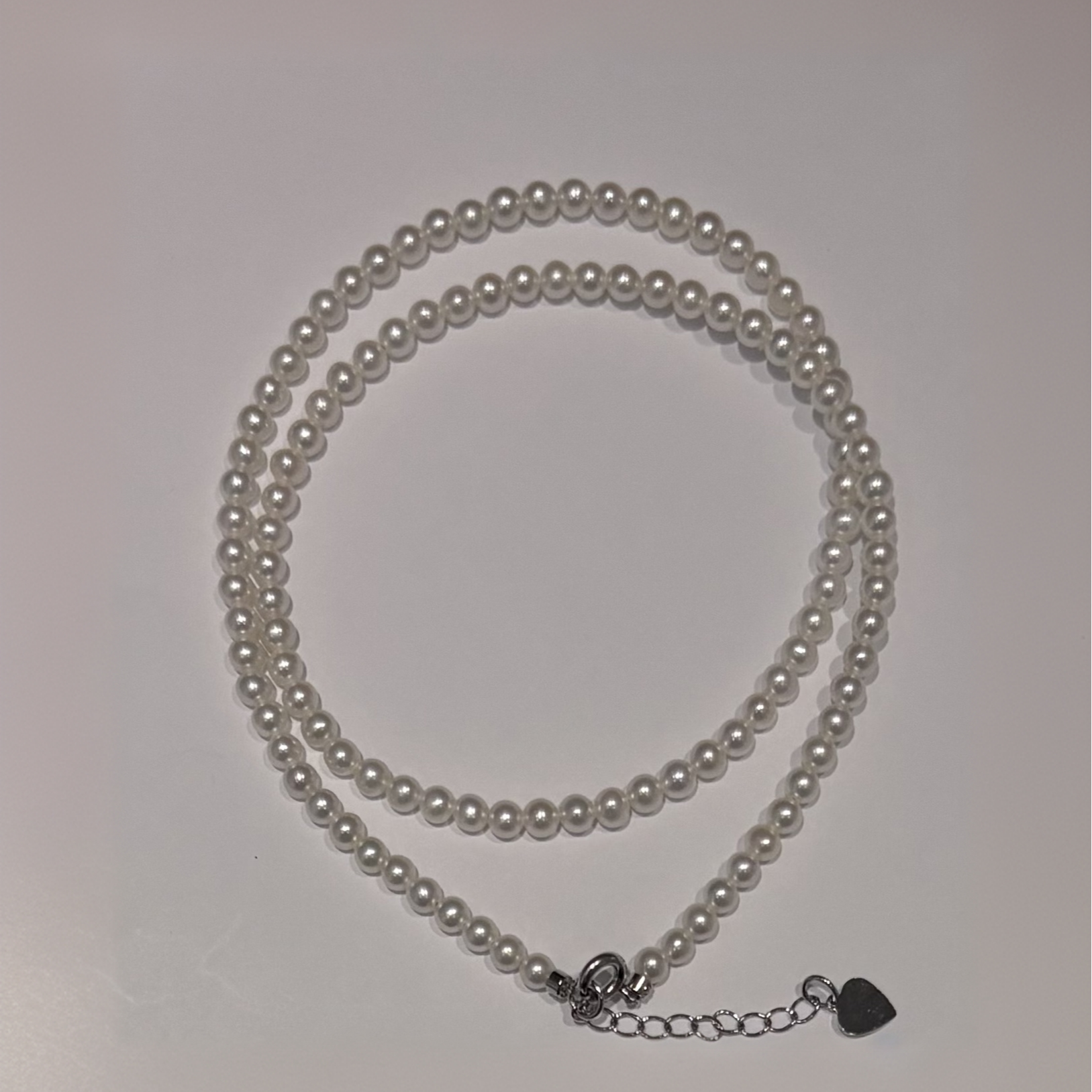 CBAI/菜百DBWD 银S925珍珠项链百搭3*3mm小米珠 夏日佩戴  勿下架