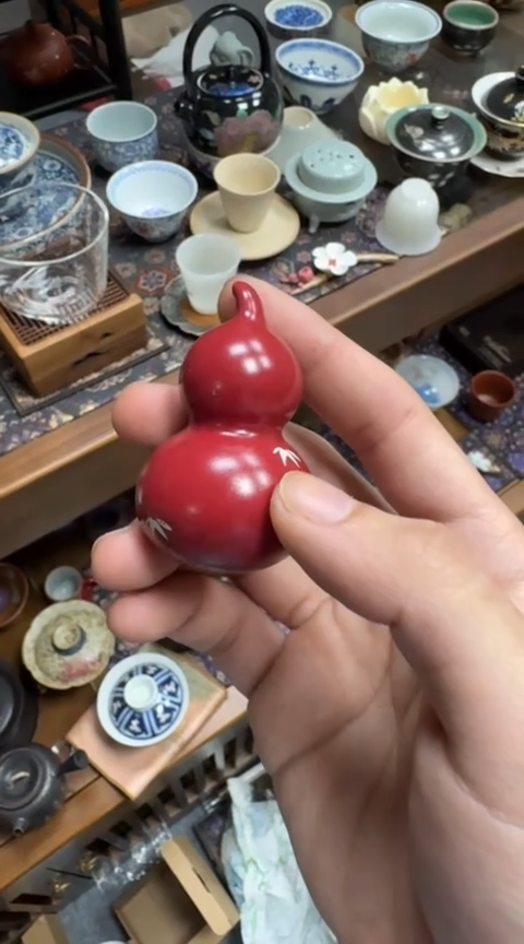摆件陶茶具茶具茶具葫芦故宫红