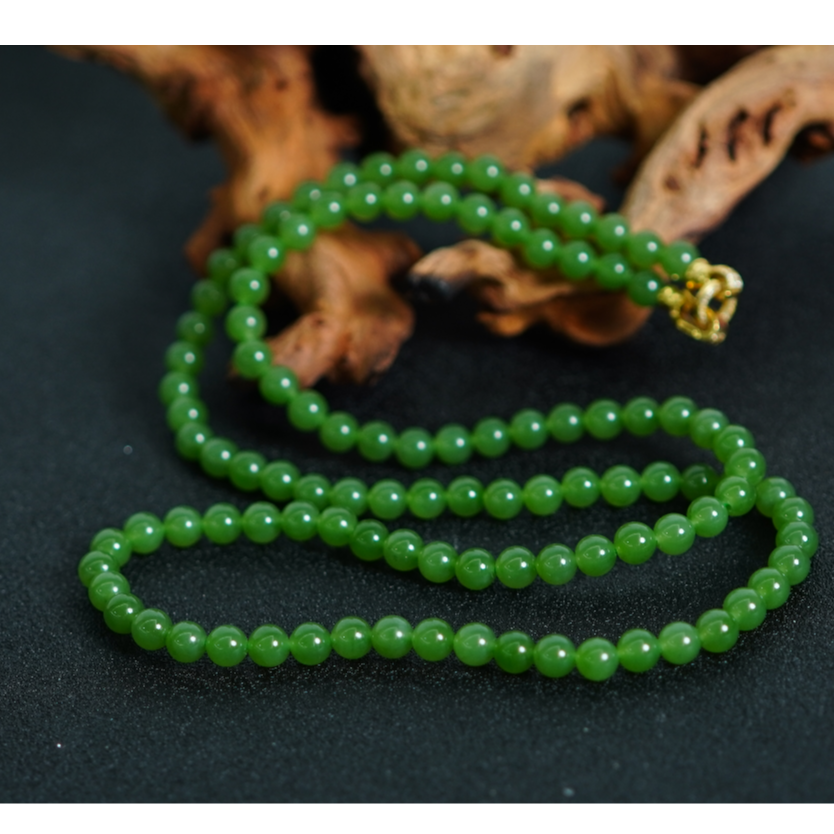 【天天专属】银S925和田玉碧玉项链5.5+ DT102816