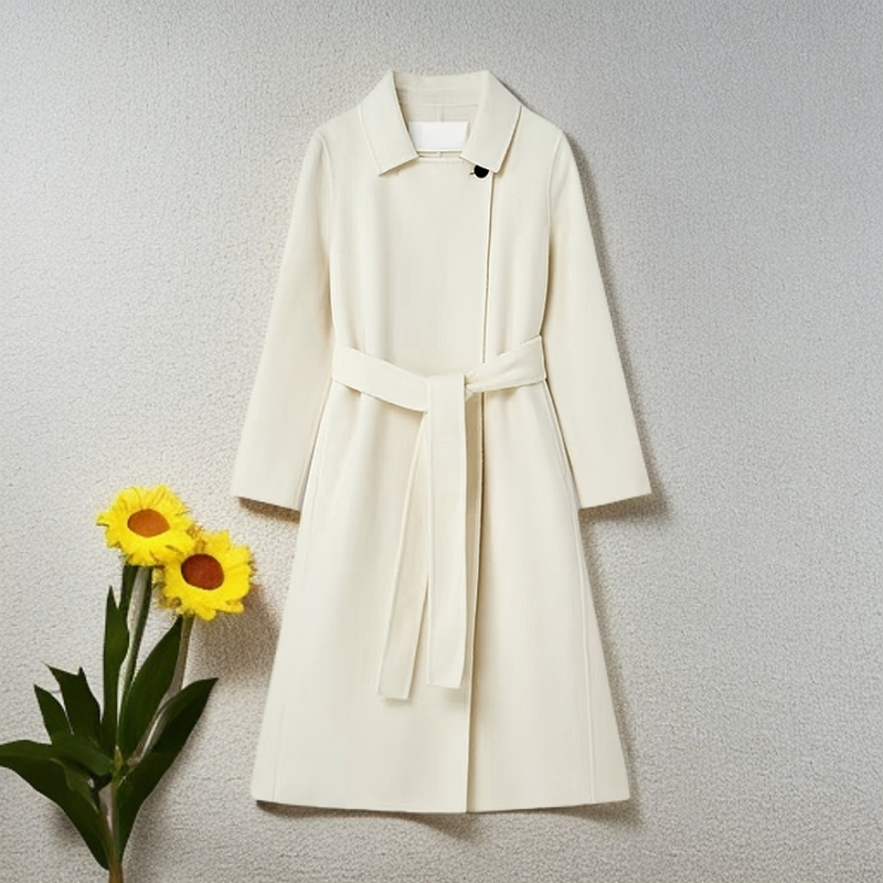 LR155  气质优雅系腰带双面羊毛大衣 LWD341D008