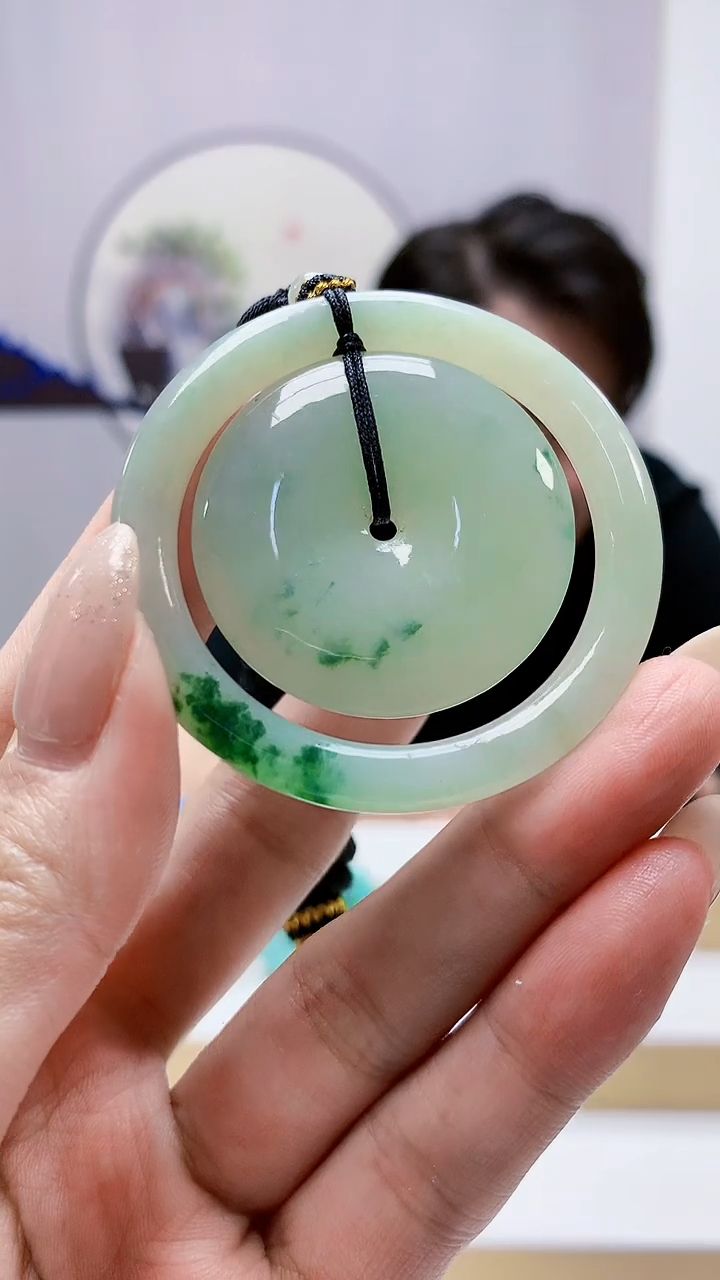 未镶嵌定制翡翠盛***理5060MM-毛货挂件