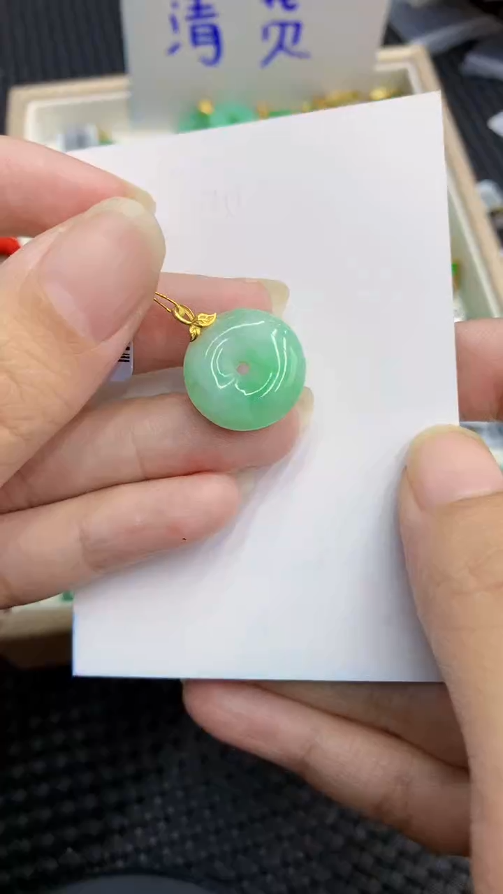 【闪购商品】翡翠颈饰18K金镶嵌            8