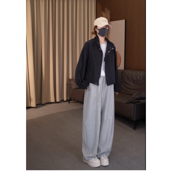 硕哥短款立领灯笼袖小众设计师款风衣外套休闲潮流百搭上衣 22821