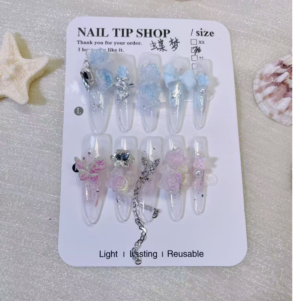 （蝶梦）纯手工穿戴甲重工气质鸳鸯仙仙款