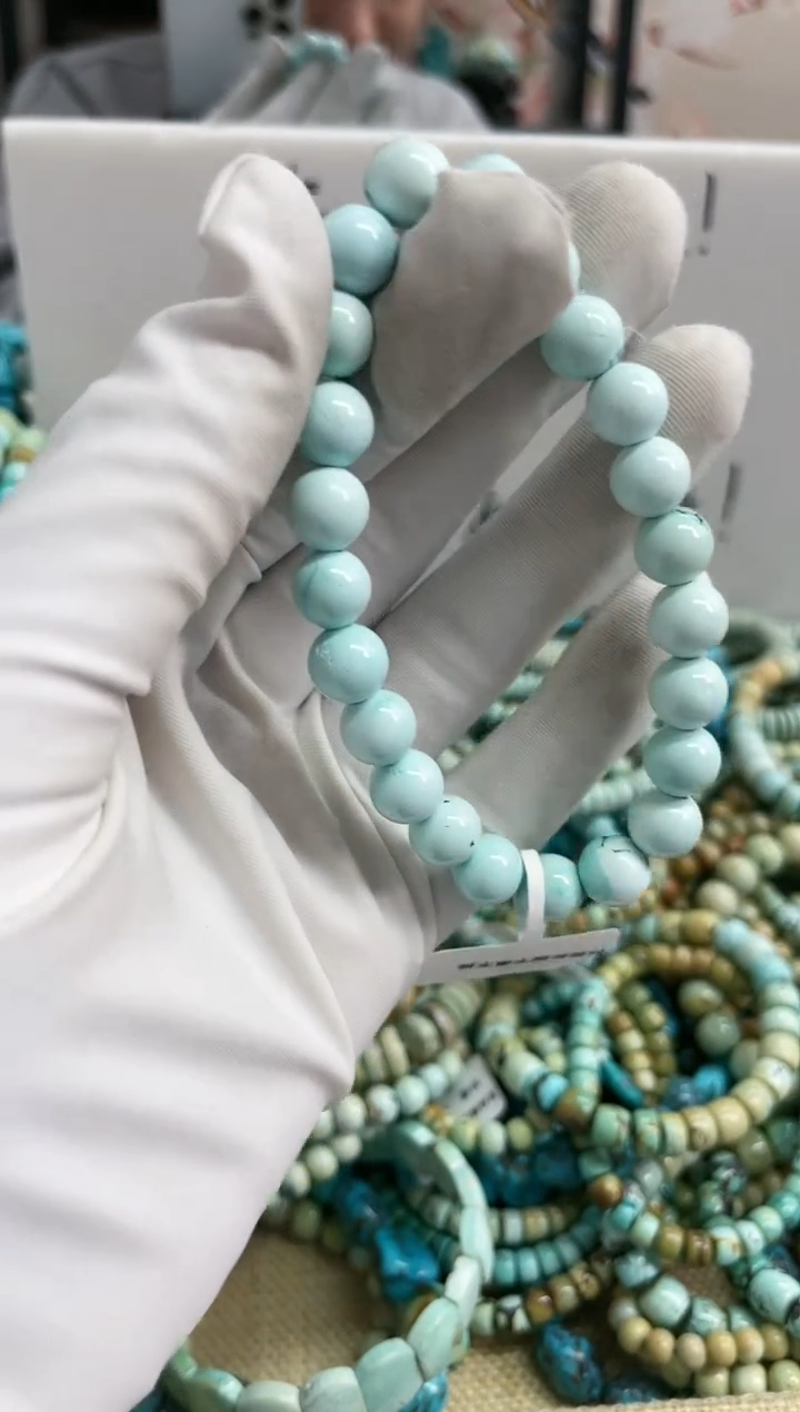 【闪购商品】绿松石珠宝奇石未镶嵌8mm+