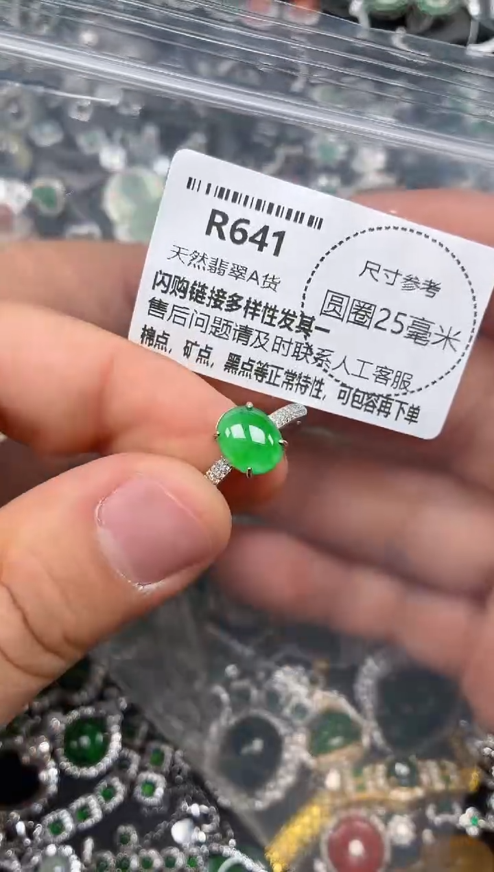 翡翠未镶嵌颈饰R641戒指
