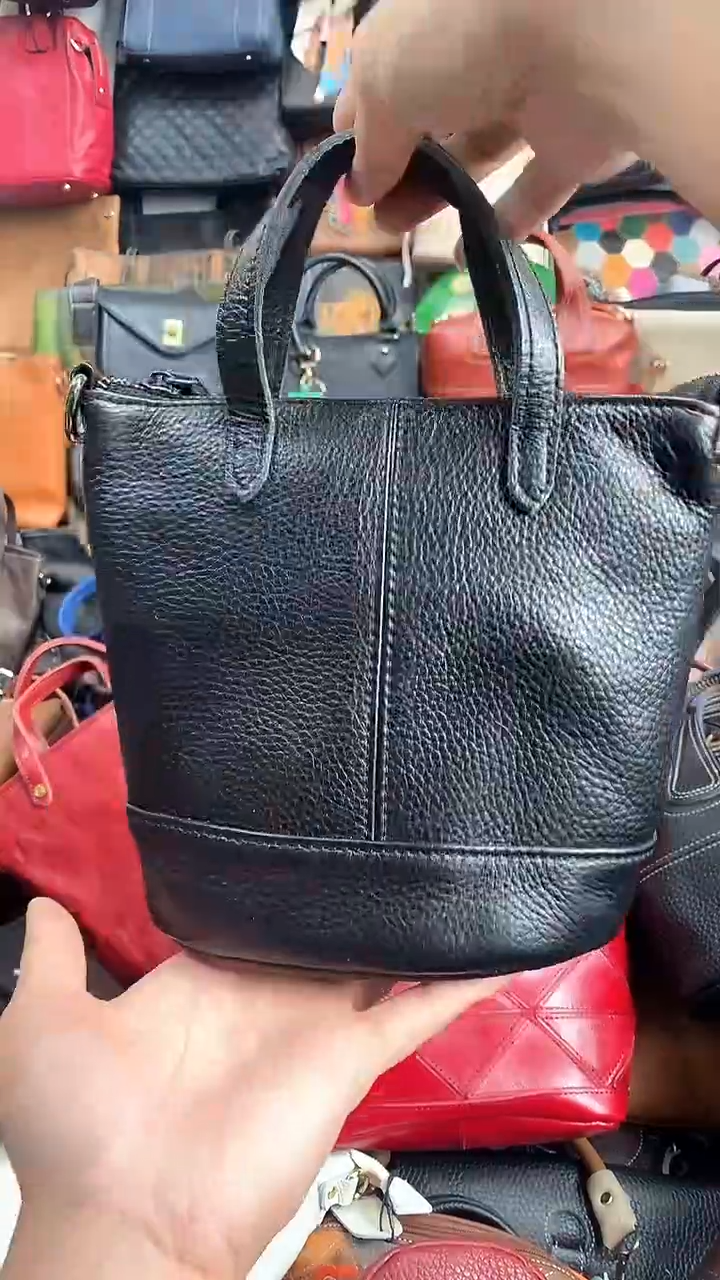 头层牛皮手提水桶368.