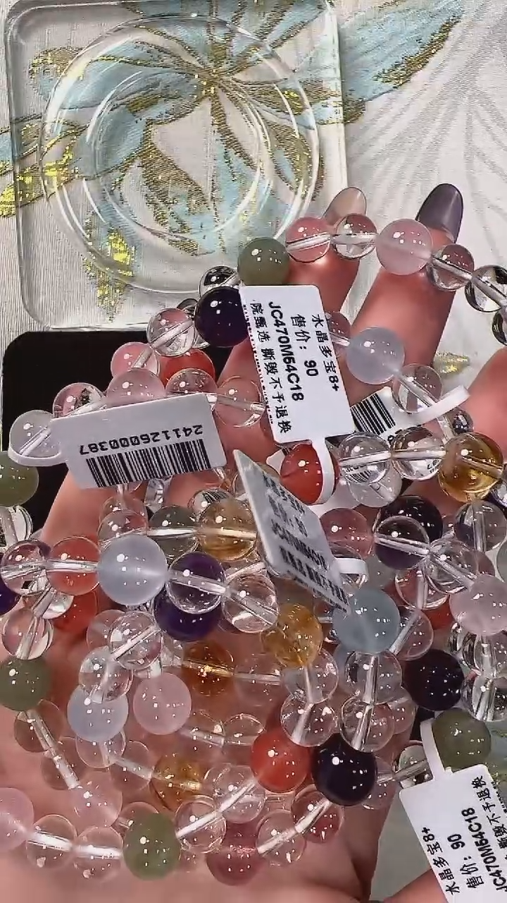 【闪购商品】水晶手链未镶嵌JC470约8mm多样性发一件