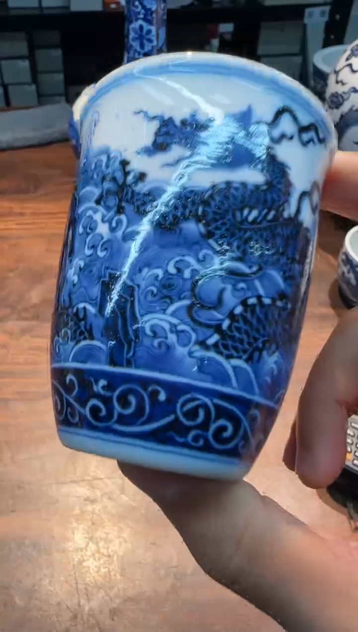 【闪购商品】快雪时晴 青花鱼化龙 暖手杯