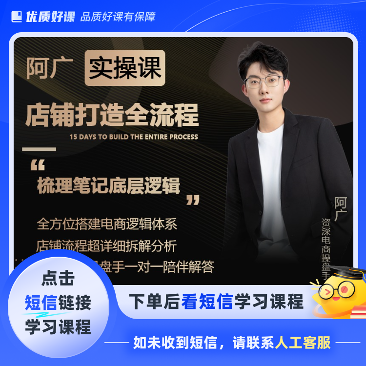 a阿广：超级流量自媒体实操课-AI搞定生意（接收短信上课）