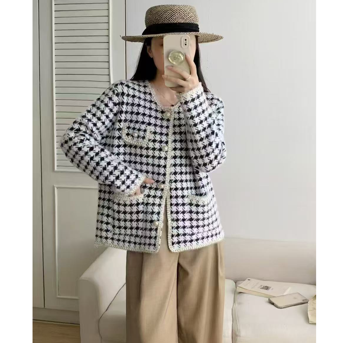 2025新品上新-（小香风外套）韩版简约小香风外套