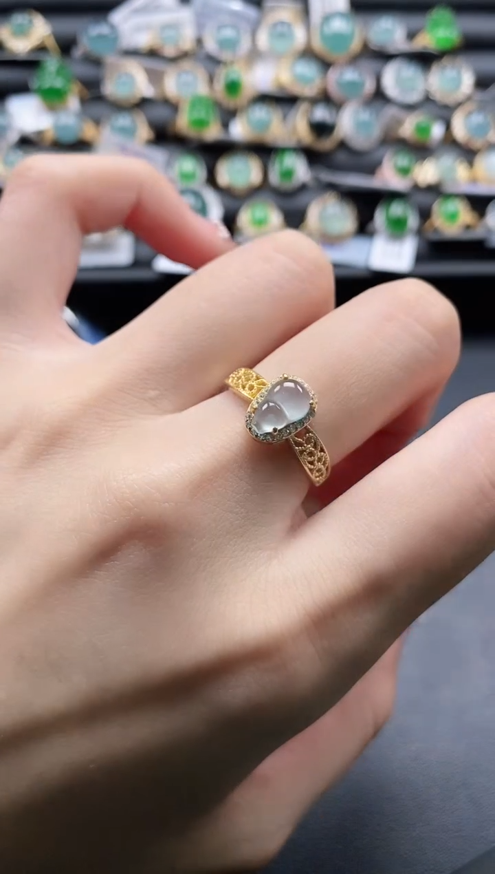 【闪购商品】翡翠戒指银S925镶嵌1111