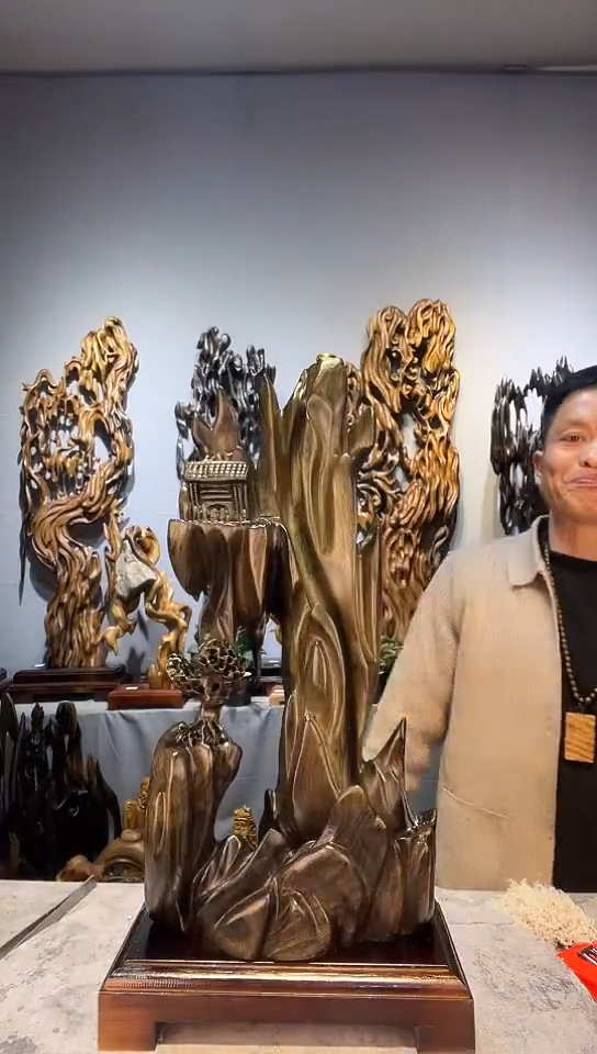 【闪购商品】金丝楠金丝楠小叶桢楠随行摆件27