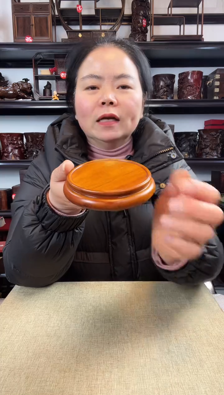 木老李红木工艺品黄圆