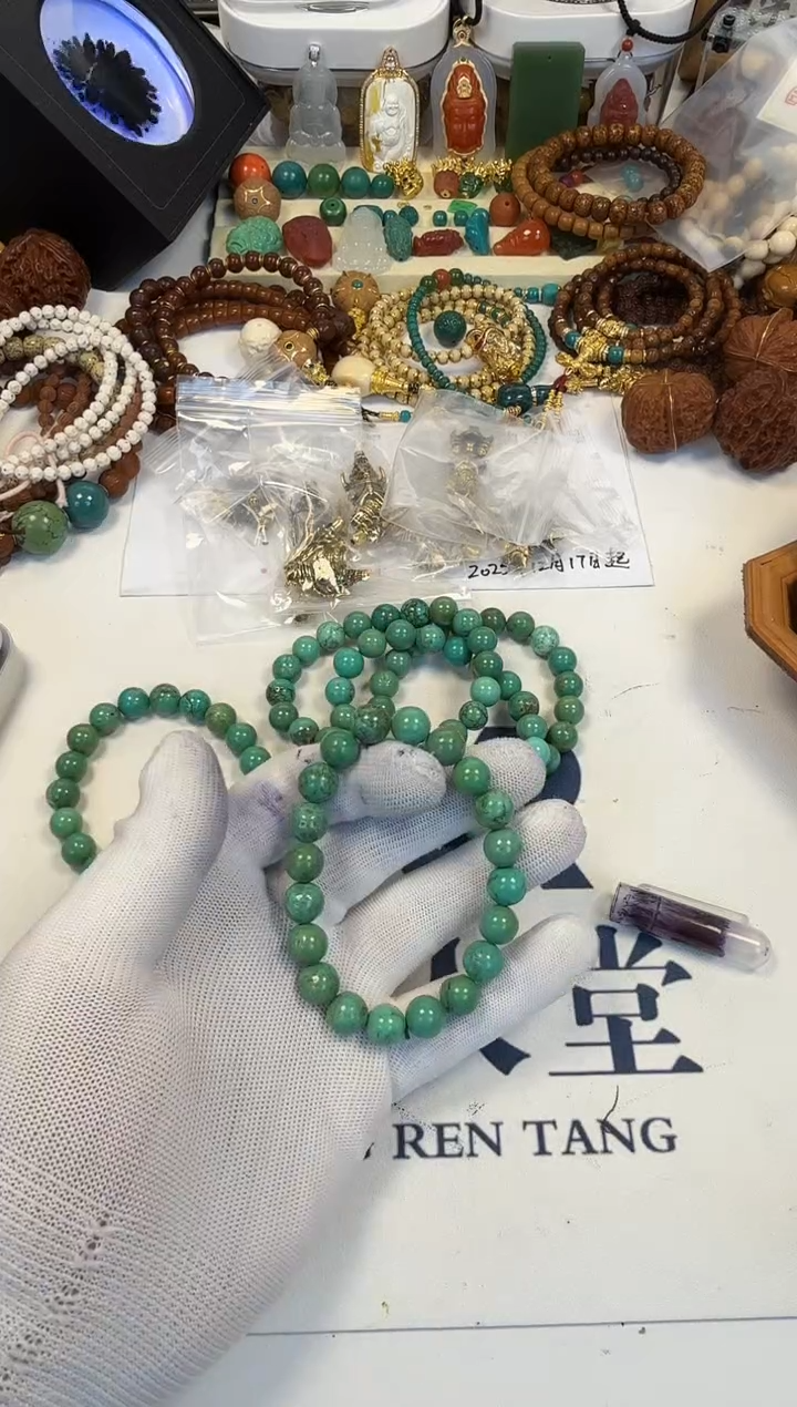 未镶嵌绿松石手链松石手串