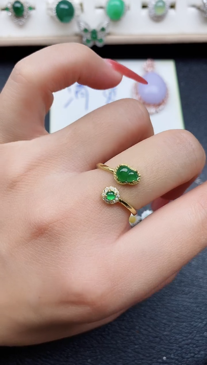 【闪购商品】翡翠戒指银S925镶嵌11111