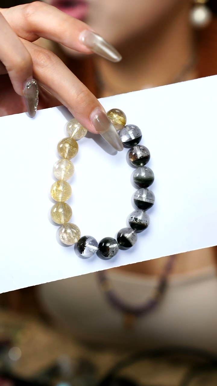 【闪购商品】水晶手串未镶嵌金发晶+绿幽灵