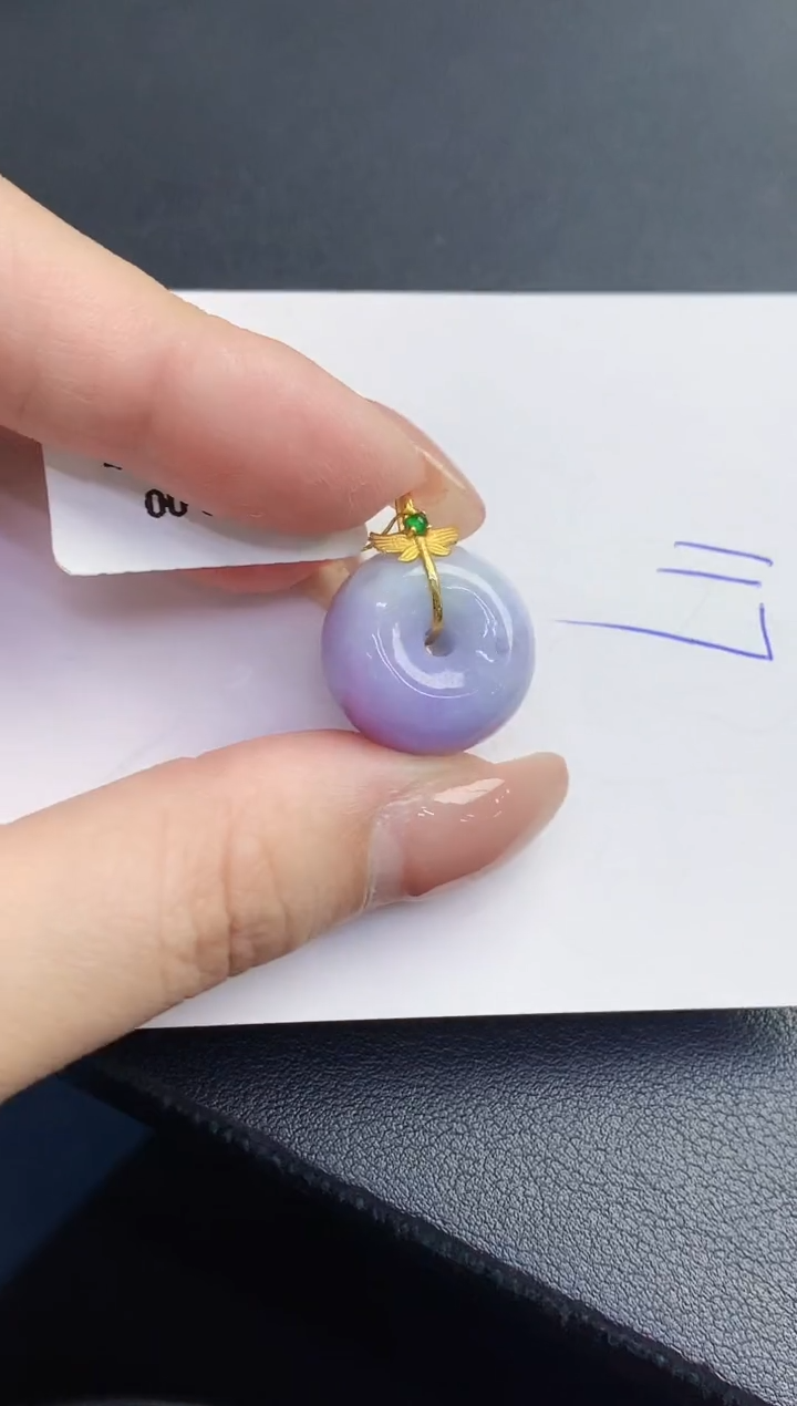 翡翠18K金镶嵌颈饰0000000000