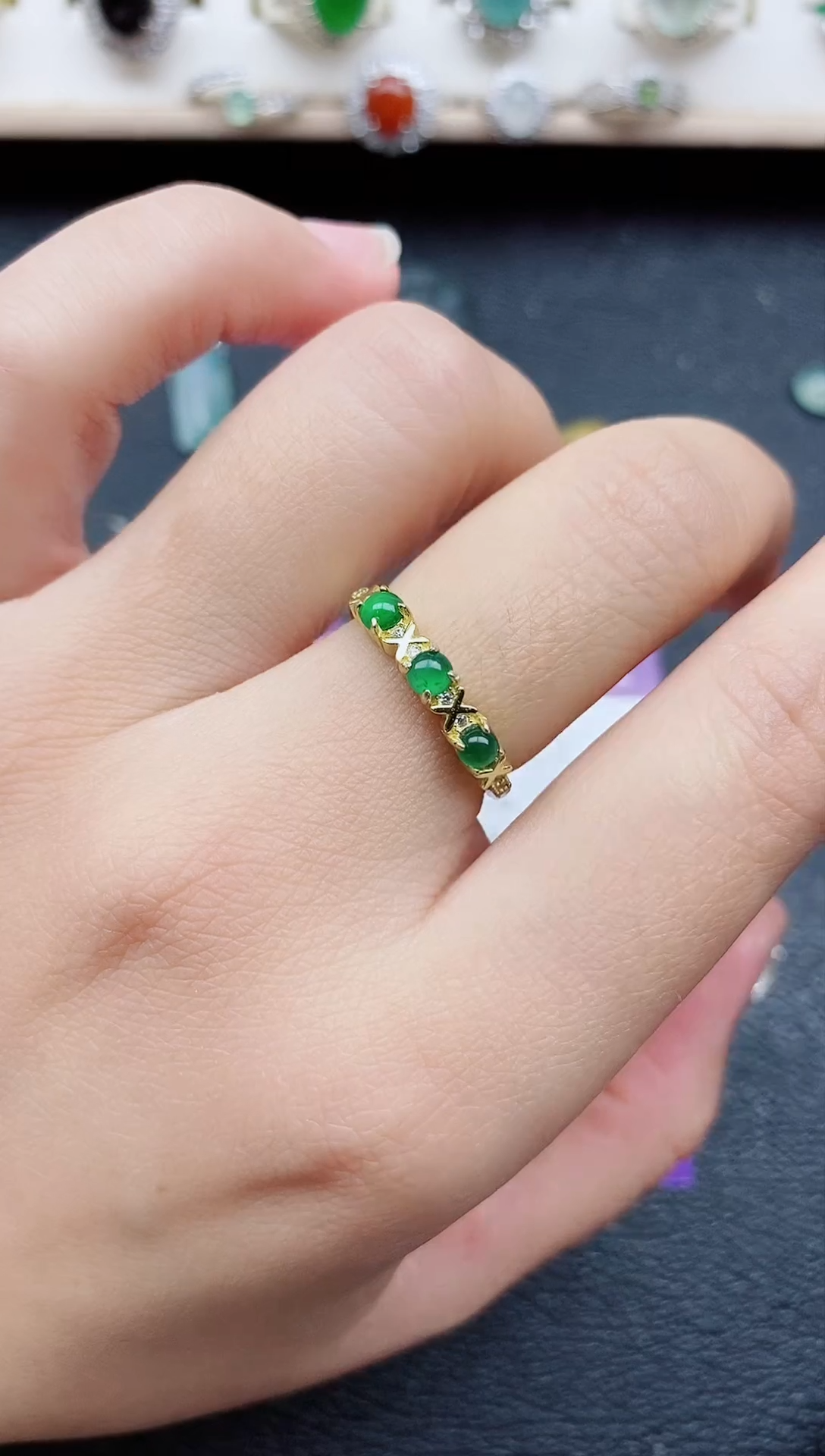 【闪购商品】翡翠戒指银S925镶嵌11111